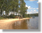 Doe Lake Beach, just a short distance from Sprucedale Ontario